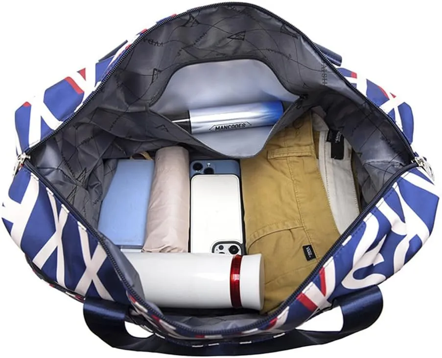 Travel Tote Bags with Trolley Sleeve Expandable Extra Duffel Bag with Wheels Lightweight Foldable Suitcase