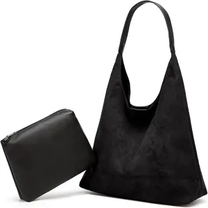 Trendy Suede Tote Bags for Women Work Bags Retro Suede Slouchy Bag Travel Handbag Office College Tote Handbag 2025