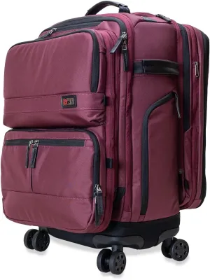 Trilogy Modular System I Modular 4-wheel spinner carry-on, with two zip-off bags! All 3 are Expandable! You get 3 bags in 1! Mix and match; take apart to fit crowded airplane spaces (Zinfandel)