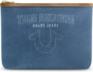 True Religion Women's Makeup Bag, Small Travel Cosmetic Zipper Pouch Organizer