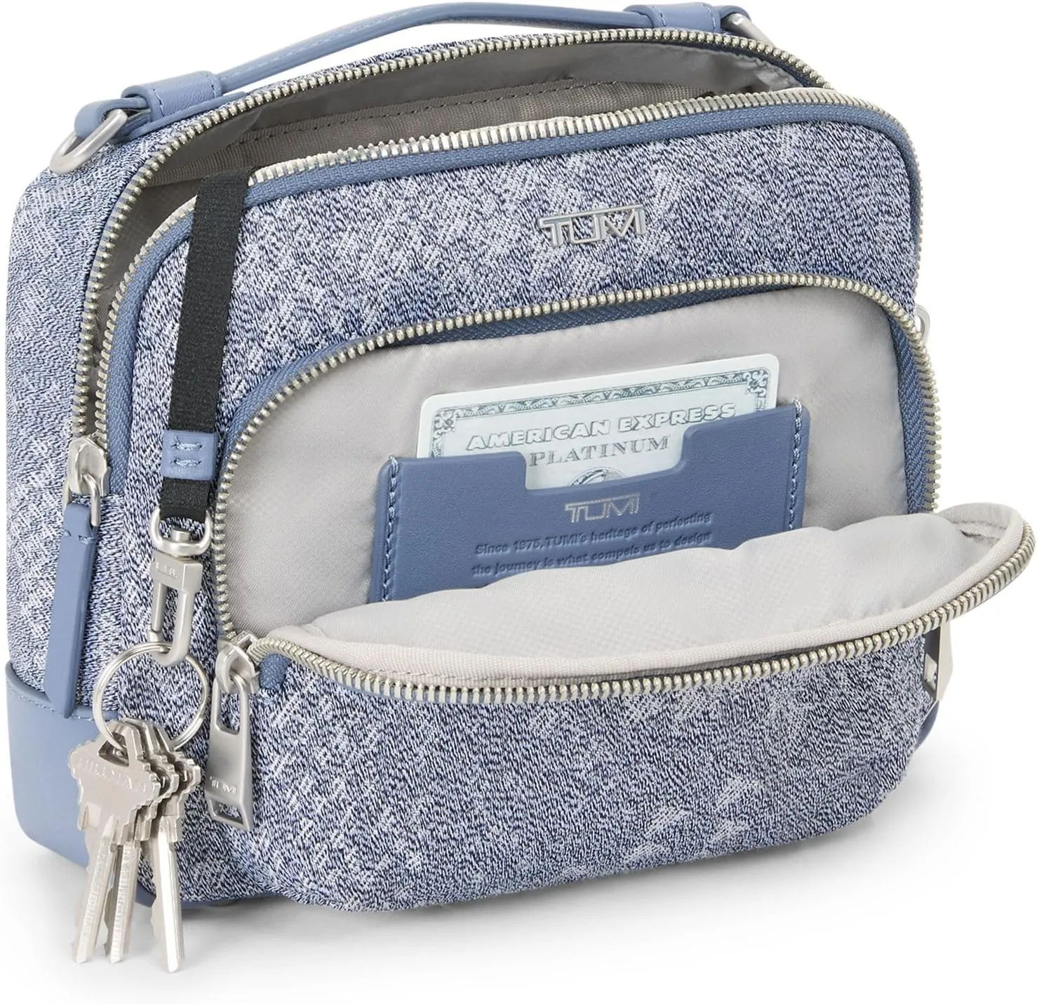 TUMI - Voyageur Teghan Crossbody - Compact Purse with Leather Trim - Sleek Crossbody Bags - For Everyday Casual Travel