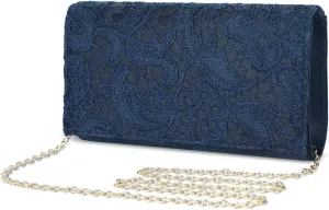 UBORSE Elegant Floral Lace Clutch Purses for Women Evening Handbag Envelope Clutch Bag Wedding Prom Party Purses