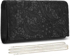 UBORSE Elegant Floral Lace Clutch Purses for Women Evening Handbag Envelope Clutch Bag Wedding Prom Party Purses