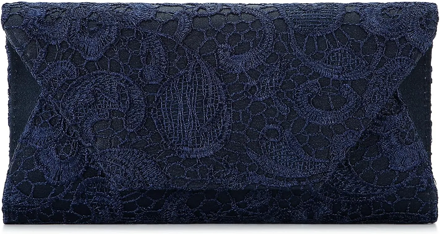 UBORSE Evening Bag Lace Clutch Purse for Women Formal Elegant Envelope Wedding Party Cocktail Crossbody Shoulder Bag