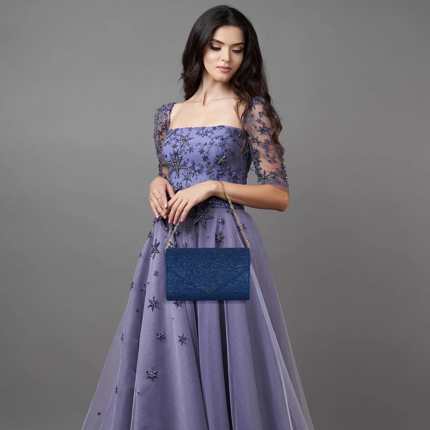 UBORSE Evening Bag Lace Clutch Purse for Women Formal Elegant Envelope Wedding Party Cocktail Crossbody Shoulder Bag