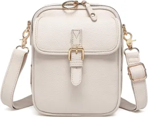 Urvashii Crossbody Leather Bag, Retro Double-Layer Large Capacity Mini Crossbody Bags