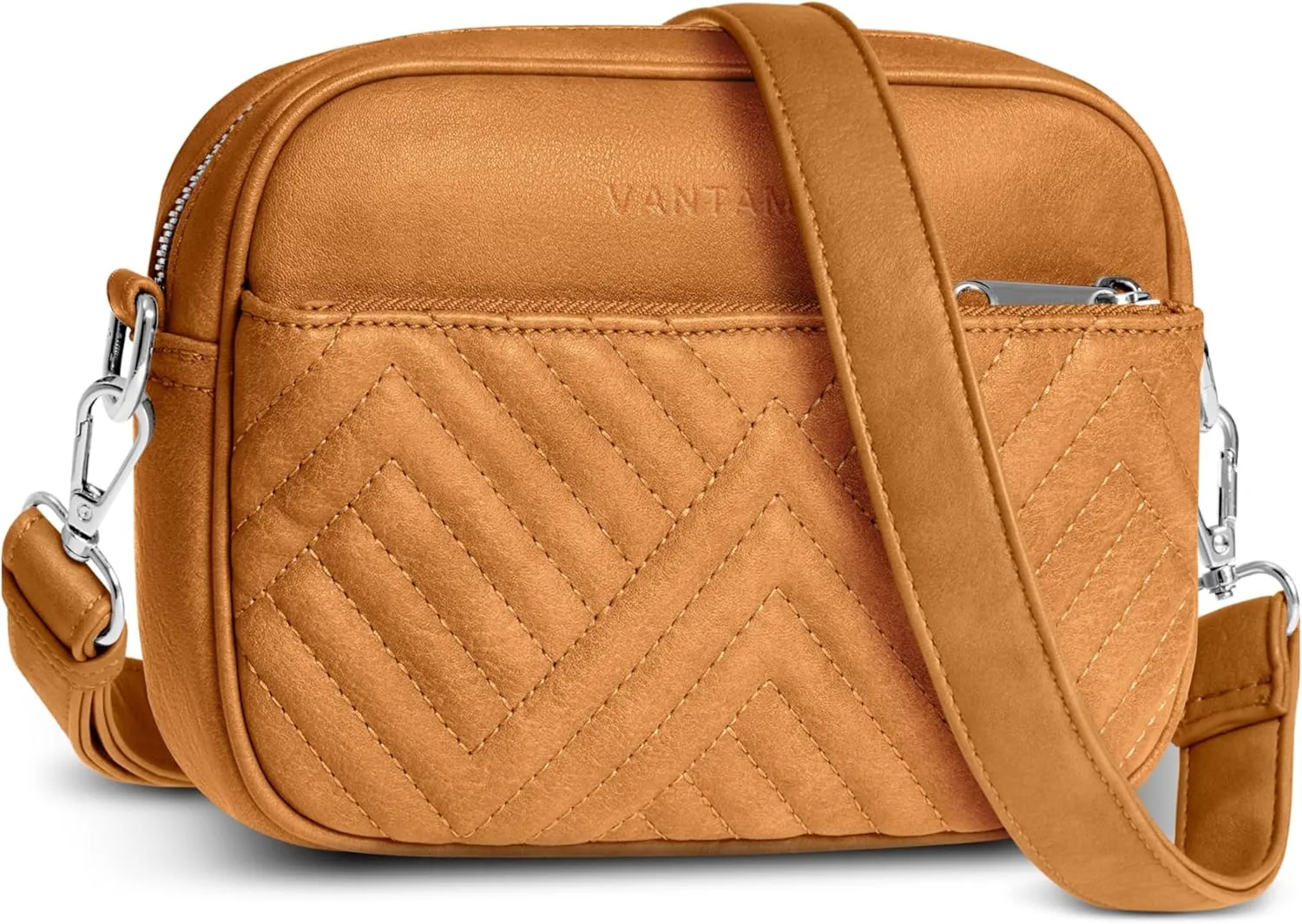 Vantamo Crossbody Bags For Women with Adjustable Strap, Premium PU Leather Purses for Women, Anti-Pickpocket Clip & Gift Box