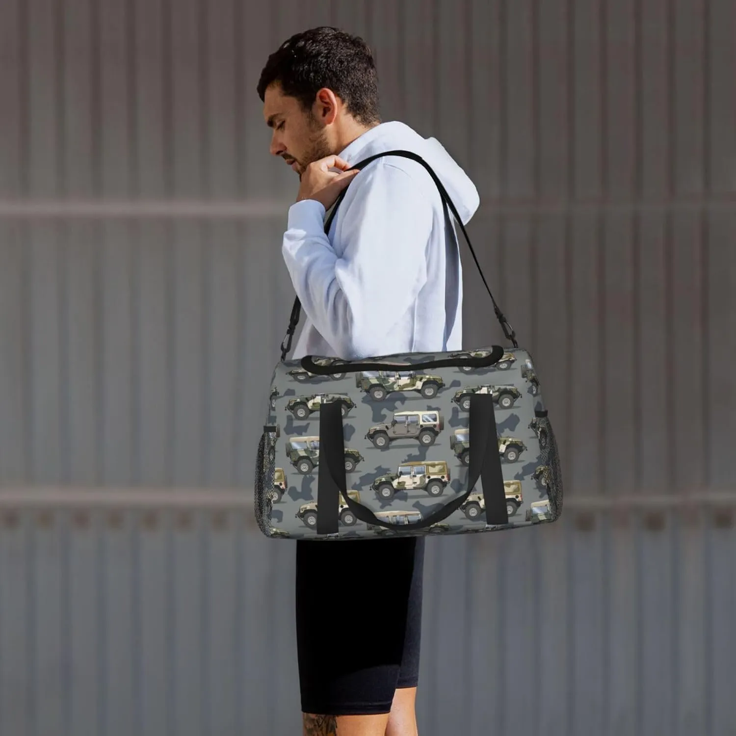 Vehicles Car Duffle Bag Foldable Travel Tote Bag Carry On Large Weekender Overnight Bags Waterproof Gym Bag For Women Men