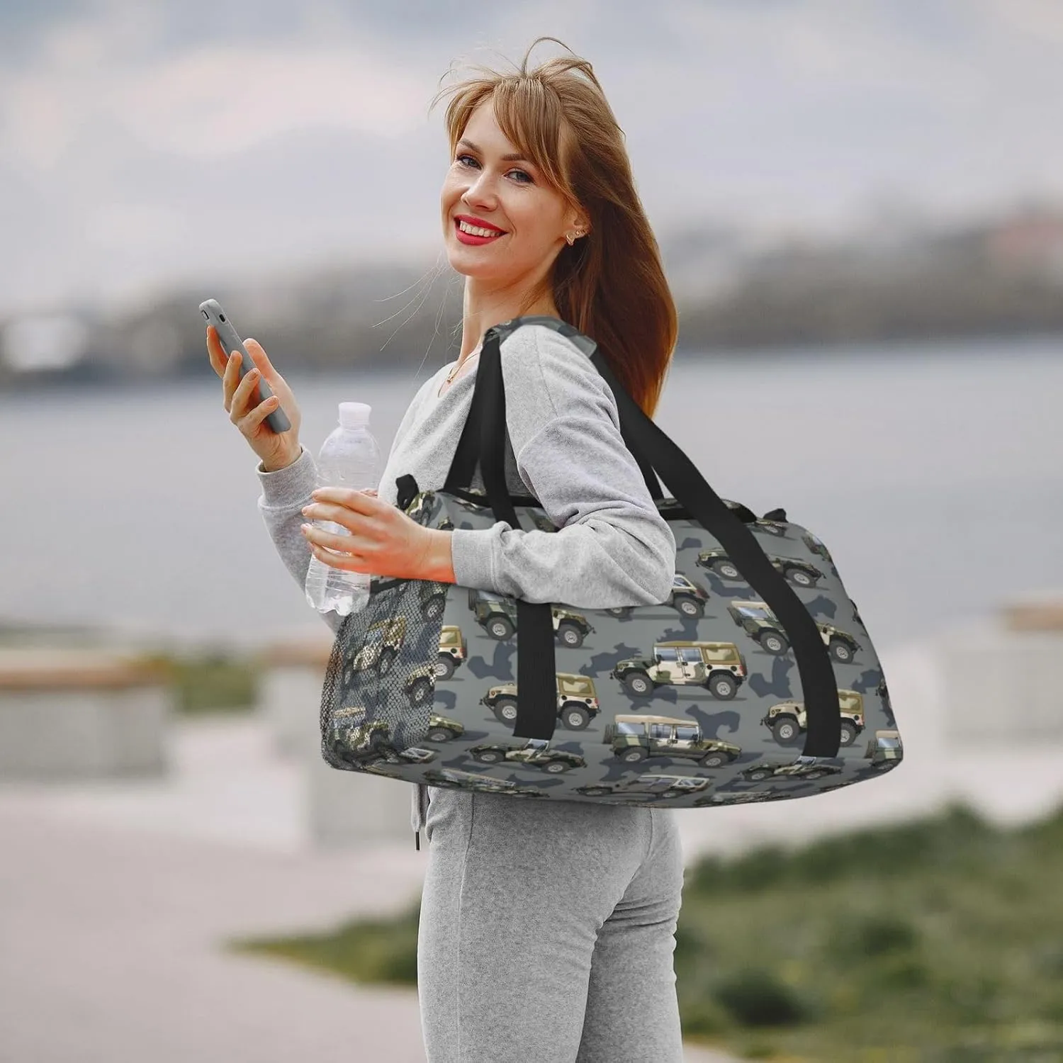 Vehicles Car Duffle Bag Foldable Travel Tote Bag Carry On Large Weekender Overnight Bags Waterproof Gym Bag For Women Men