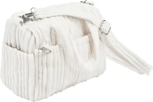 Velvet Quilted Tote Bag for Women Handbag with Detachable Strap Shoulder Bag Cute Purse Hobo Bag with Zipper