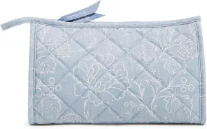 Vera Bradley Cotton Trapeze Cosmetic Makeup Organizer Bag, Sweet Garden Lace