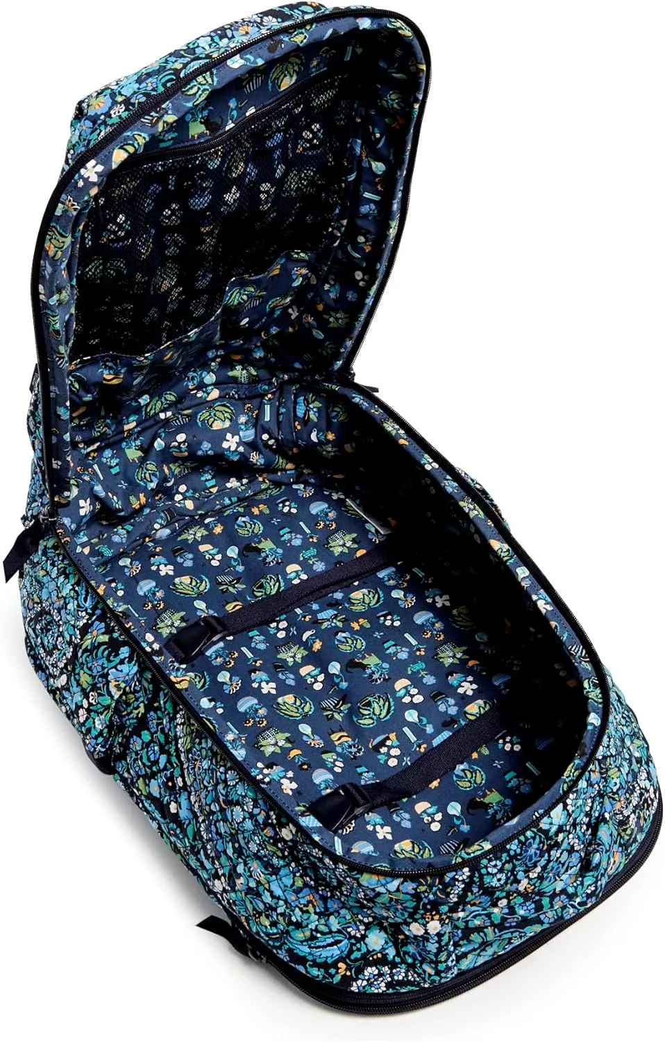 Vera Bradley Women's Cotton Large Travel Backpack Travel Bag, Dreamer Paisley - Recycled Cotton, One Size