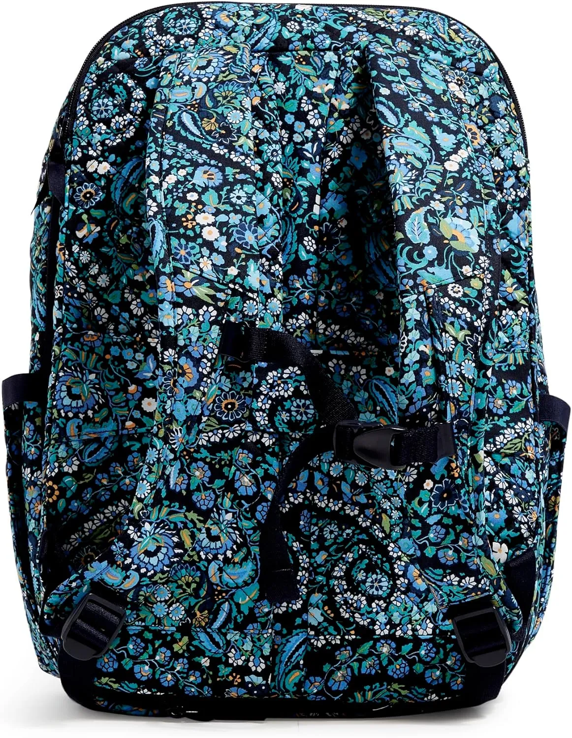 Vera Bradley Women's Cotton Large Travel Backpack Travel Bag, Dreamer Paisley - Recycled Cotton, One Size