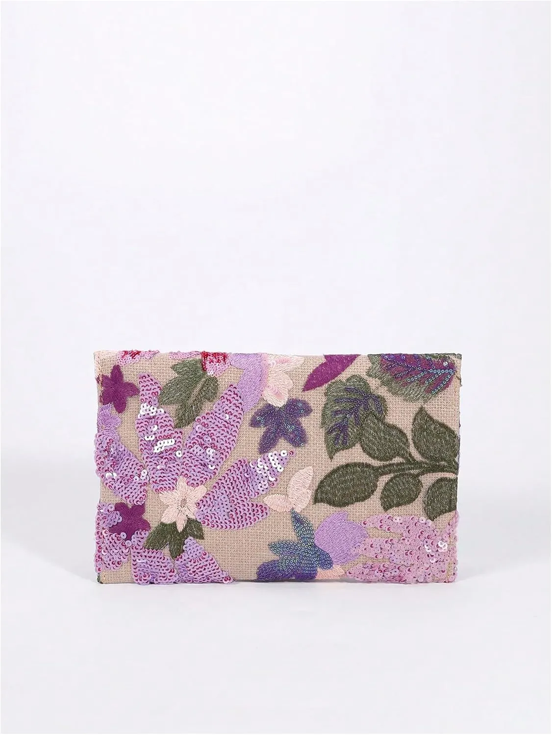 Verdusa Women's Floral Embroidery Sequin Evening Clutch Bags Party Purses
