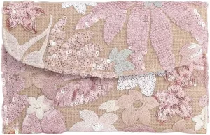 Verdusa Women's Floral Embroidery Sequin Evening Clutch Bags Party Purses