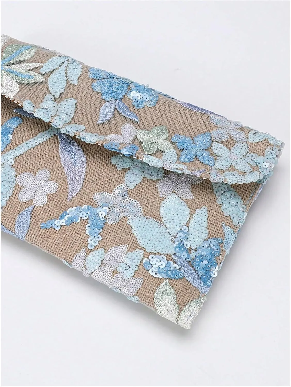 Verdusa Women's Floral Embroidery Sequin Evening Clutch Bags Party Purses