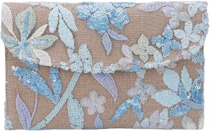 Verdusa Women's Floral Embroidery Sequin Evening Clutch Bags Party Purses