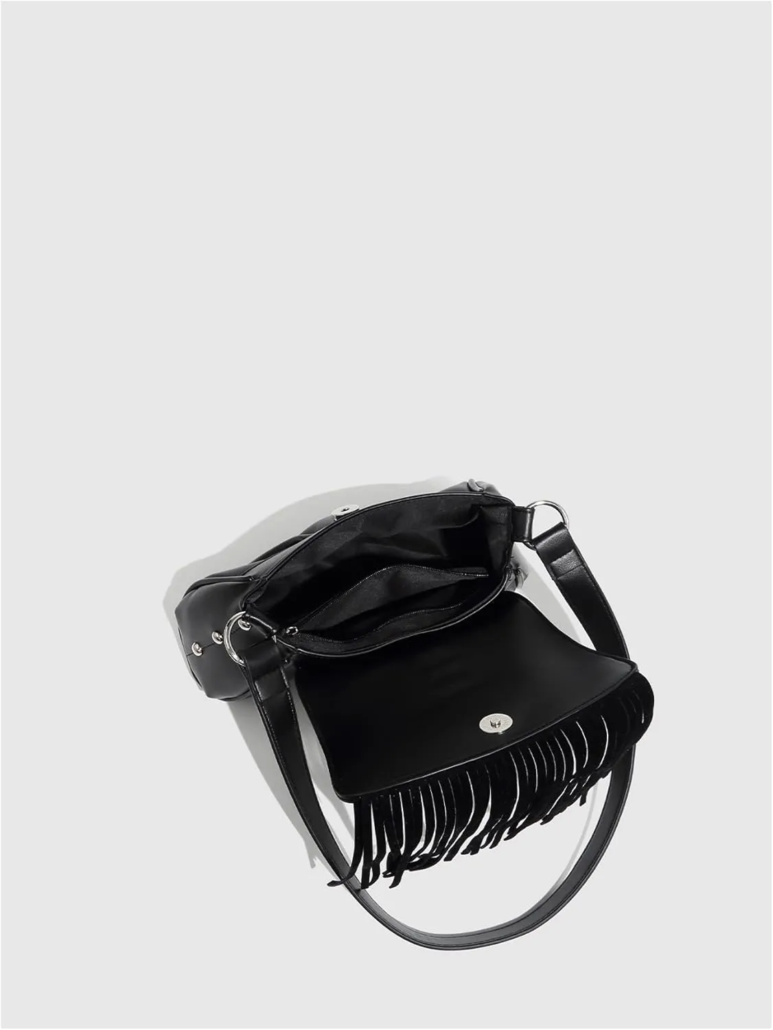 Verdusa Women's Vintage Fringe Lace Up Shoulder Bag Top Handle Underarm Handbags