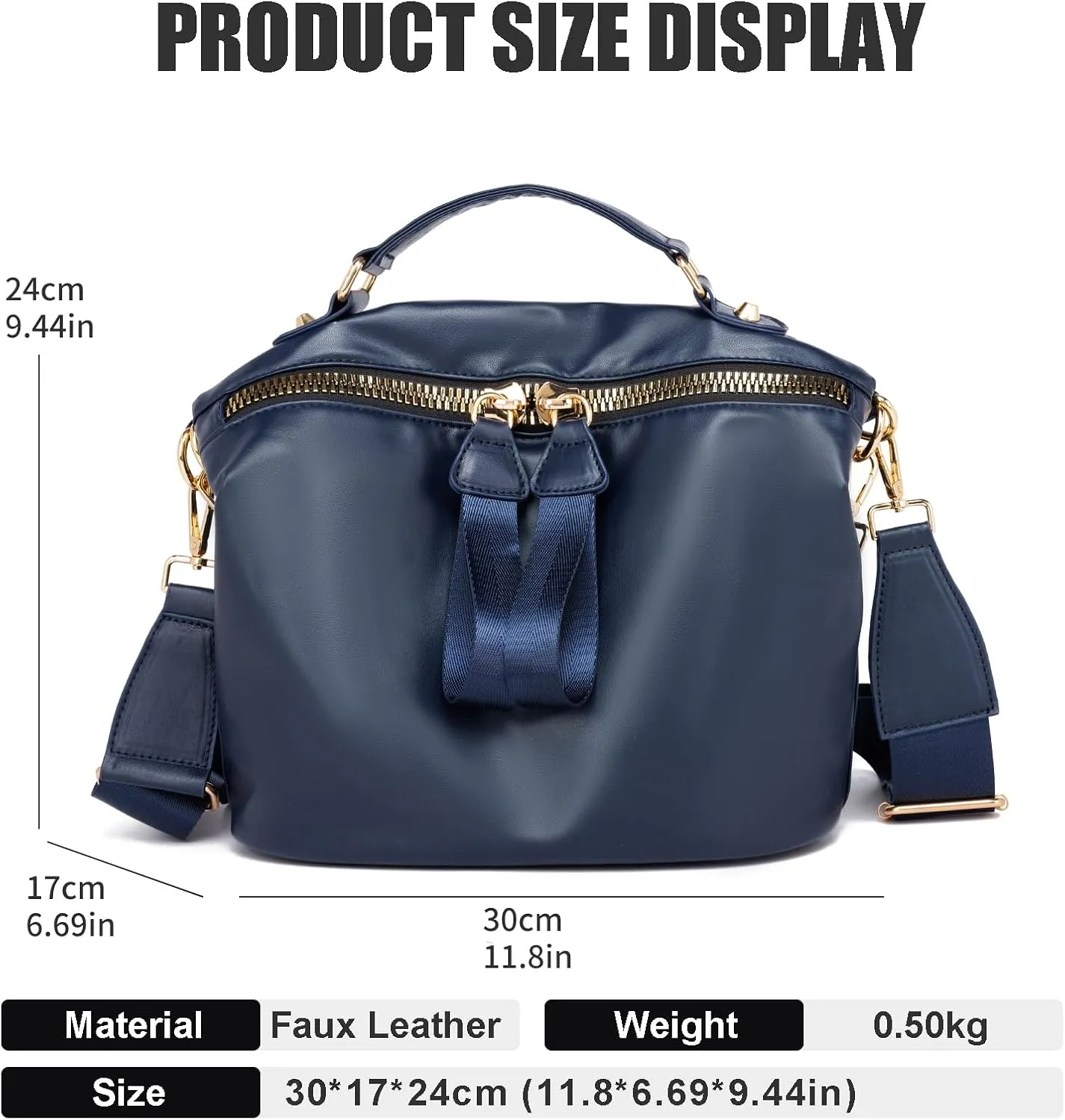 VGOAL Crossbody Bags for Women, Large-Capacity Women Handbag Casual Lightweight Travel Shopping Waterproof Shoulder Bag