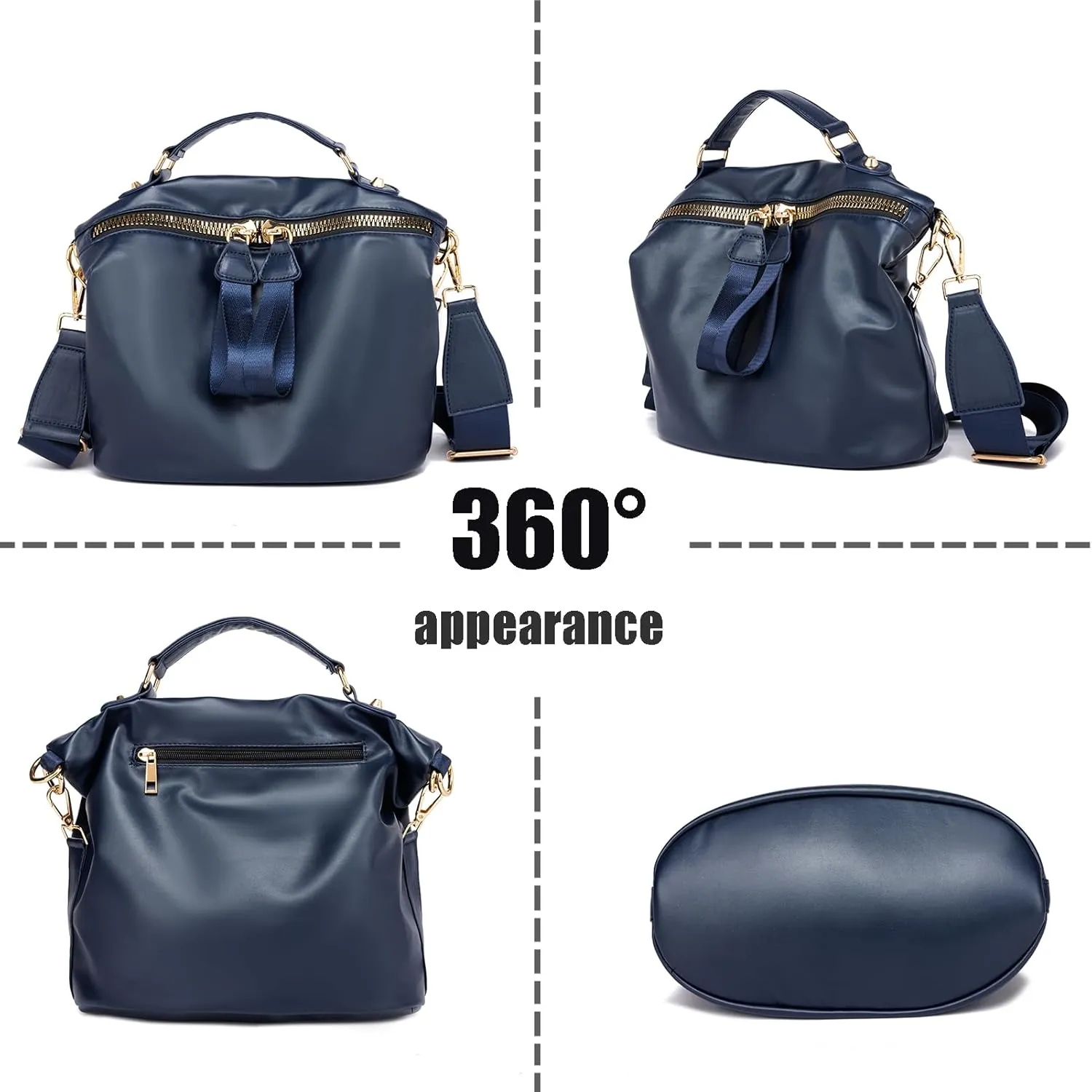 VGOAL Crossbody Bags for Women, Large-Capacity Women Handbag Casual Lightweight Travel Shopping Waterproof Shoulder Bag