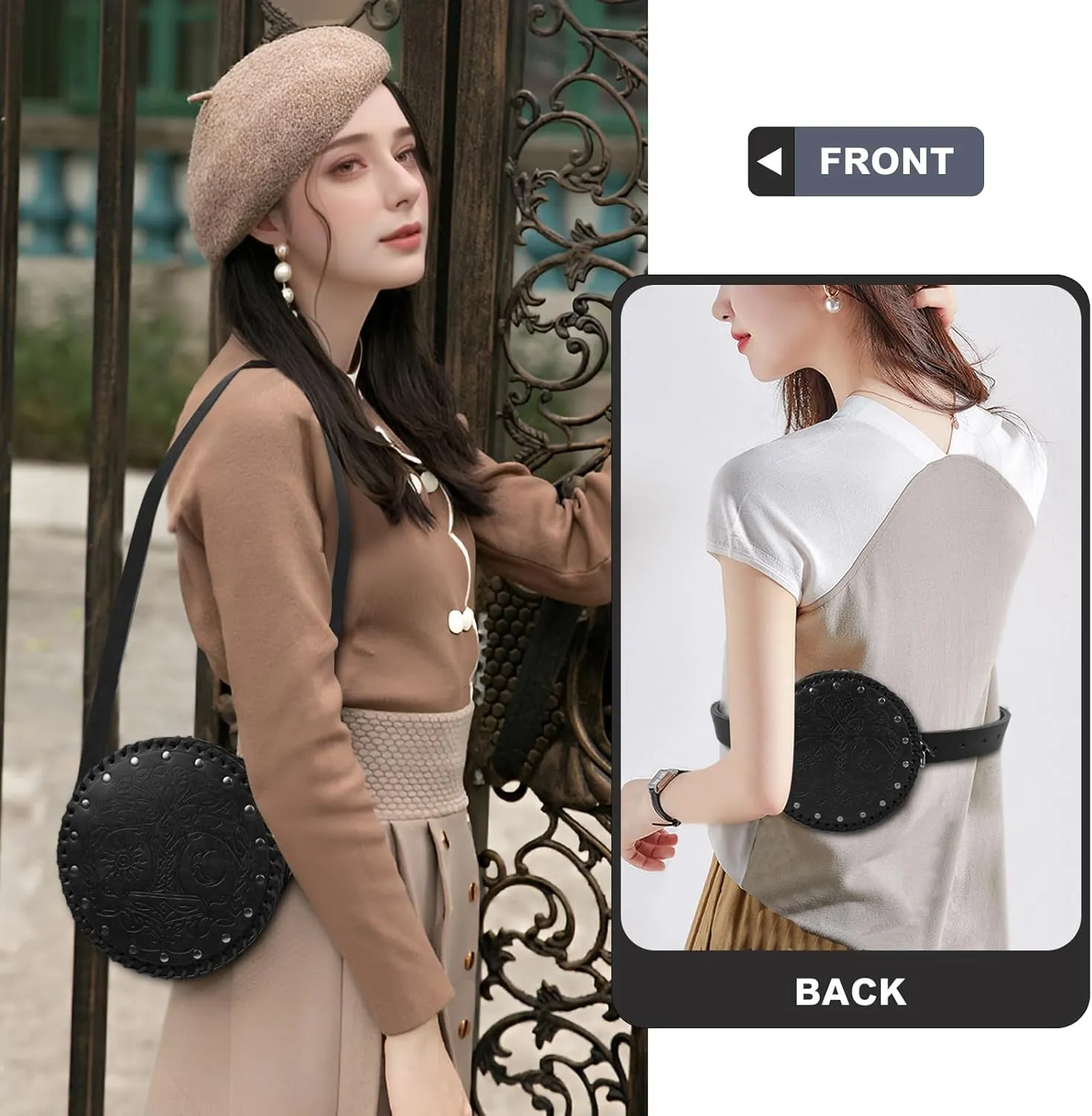 Viking Embossed Crossbody Bag