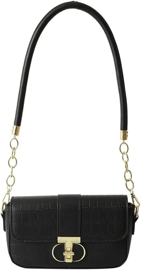 Vintage Inspired Small Underarm Bag For Daily Use PU Leather Shoulder Bags With Embossed Detailing Elegant Handbag