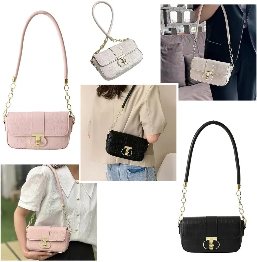 Vintage Inspired Small Underarm Bag For Daily Use PU Leather Shoulder Bags With Embossed Detailing Elegant Handbag
