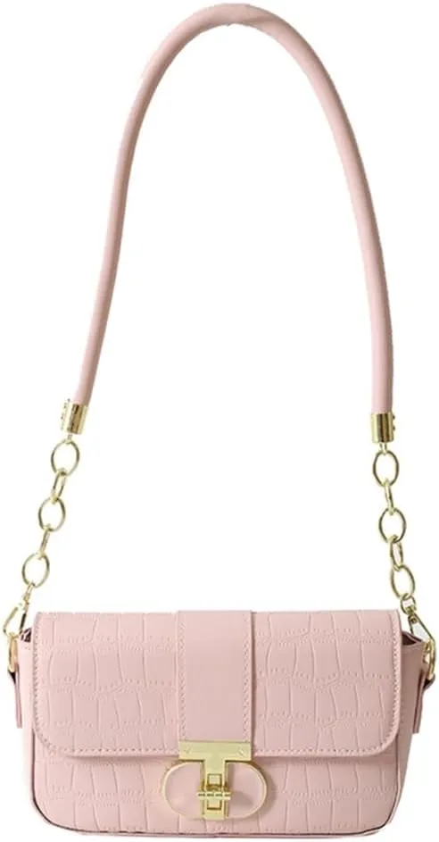 Vintage Inspired Small Underarm Bag For Daily Use PU Leather Shoulder Bags With Embossed Detailing Elegant Handbag