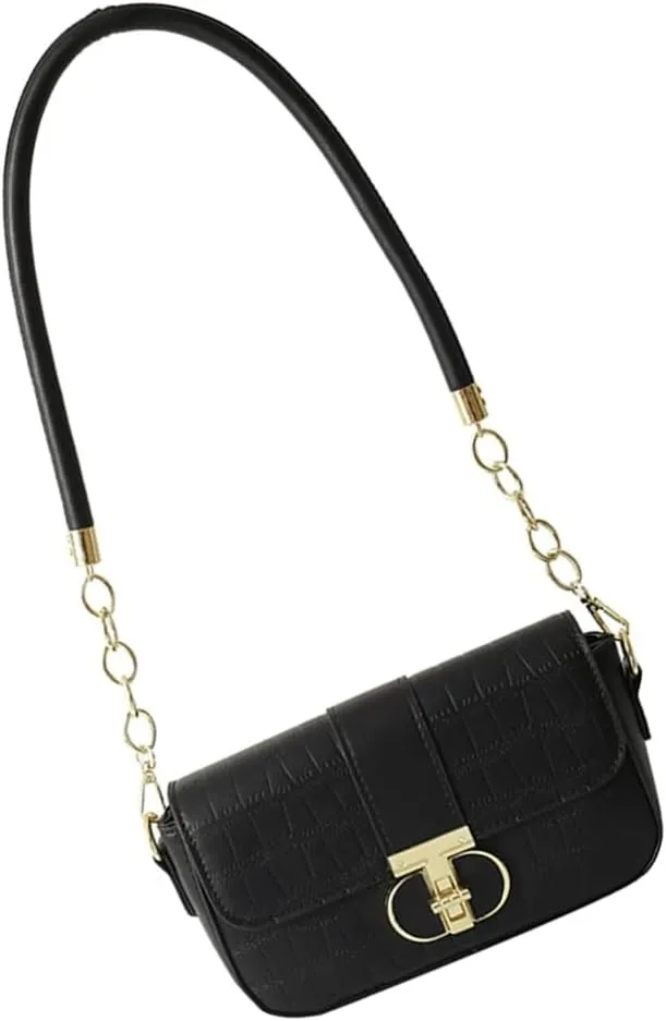 Vintage Inspired Small Underarm Bag For Daily Use PU Leather Shoulder Bags With Embossed Detailing Elegant Handbag