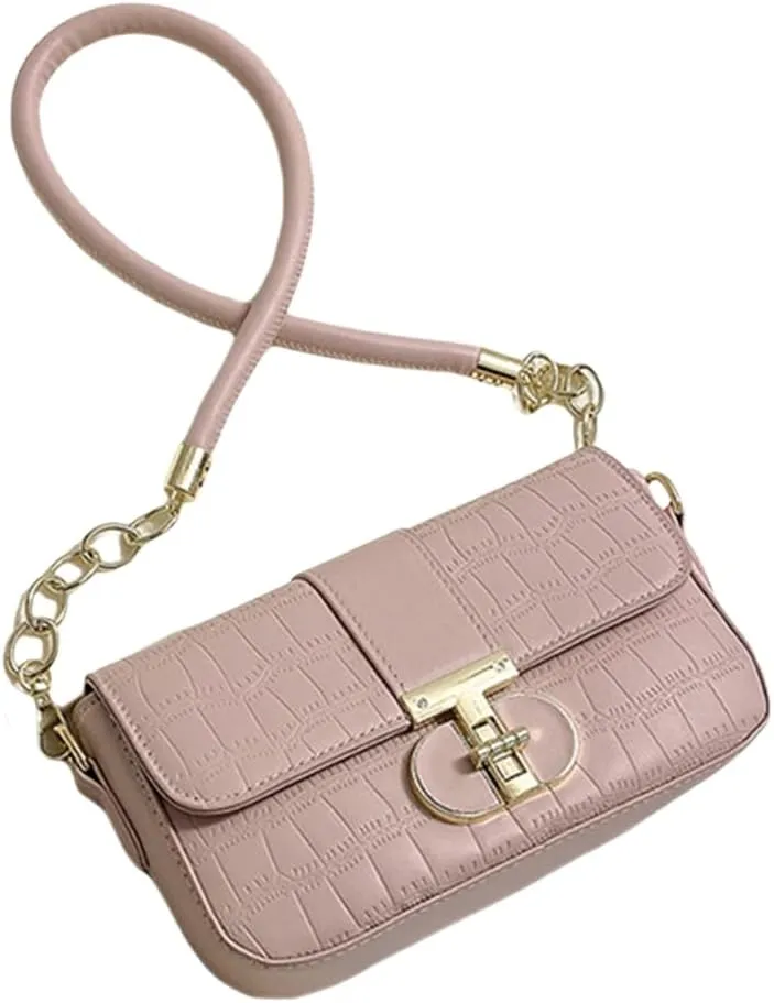 Vintage Inspired Small Underarm Bag For Daily Use PU Leather Shoulder Bags With Embossed Detailing Elegant Handbag