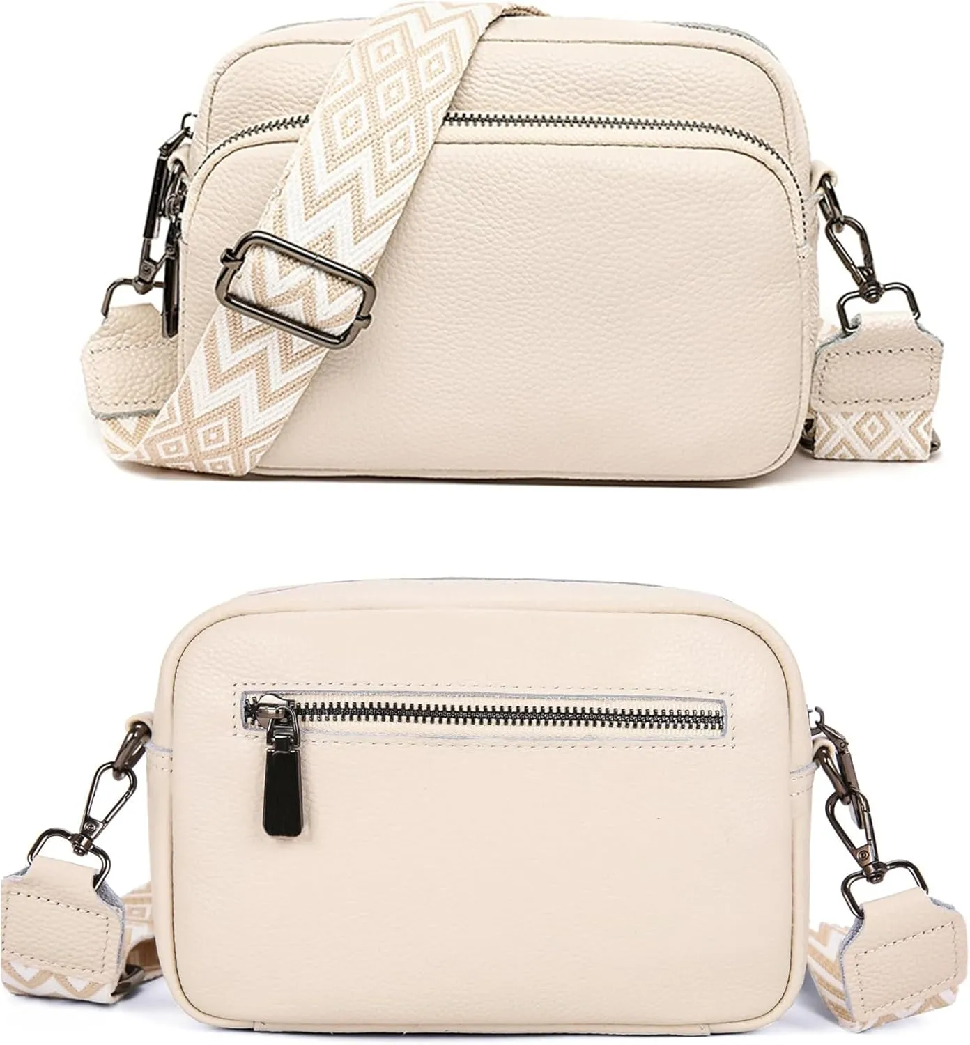 VODIU Crossbody Bags for Women Purses Handbags Leather Shoulder Bag with Guitar Strap Cross Body Bag for Woman Trendy Purse