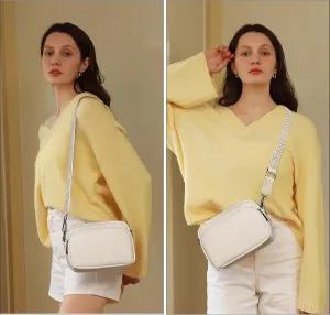 VODIU Crossbody Bags for Women Purses Handbags Leather Shoulder Bag with Guitar Strap Cross Body Bag for Woman Trendy Purse