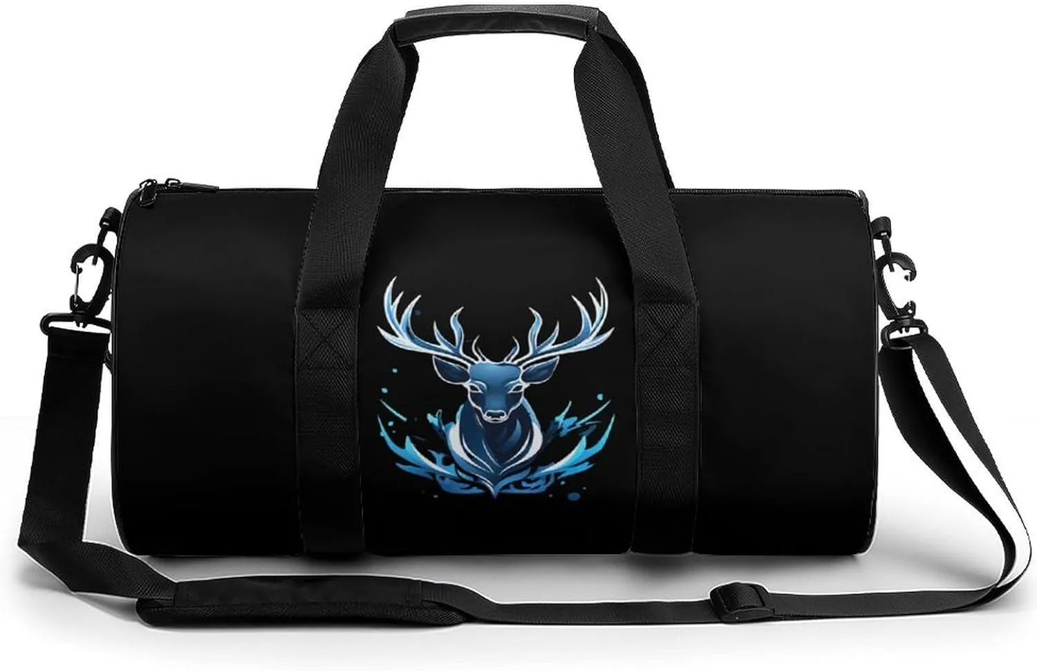 Watercolor Deer Gym Bag Travel Waterproof Duffel Bag Carryon Overnight Bags Tote Bags for Sports