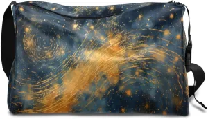 Weekend Bag Abstract Graceful Print Lightweight Carry On Duffel Bag Waterproof Gym Bag Pu Leather Duffle Bag for Workout Travel Sport