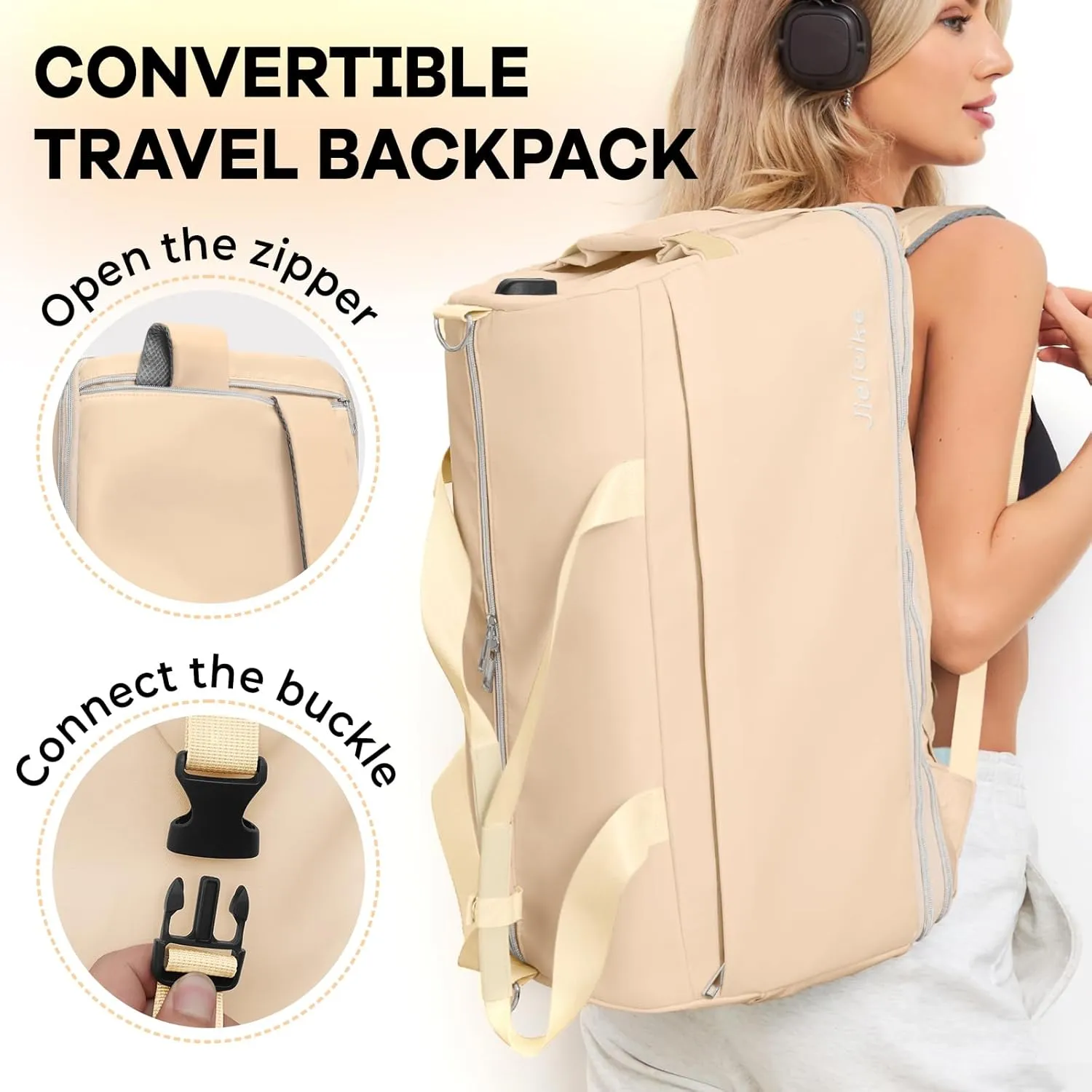 Weekender Bags for Women,66L Expandable Travel Duffel Bag with Shoe Compartment,Extra large Overnight Bag with Waterproof Pocket,USB Charging Port,Gym Backpack for Outdoors,Hospital,Beach