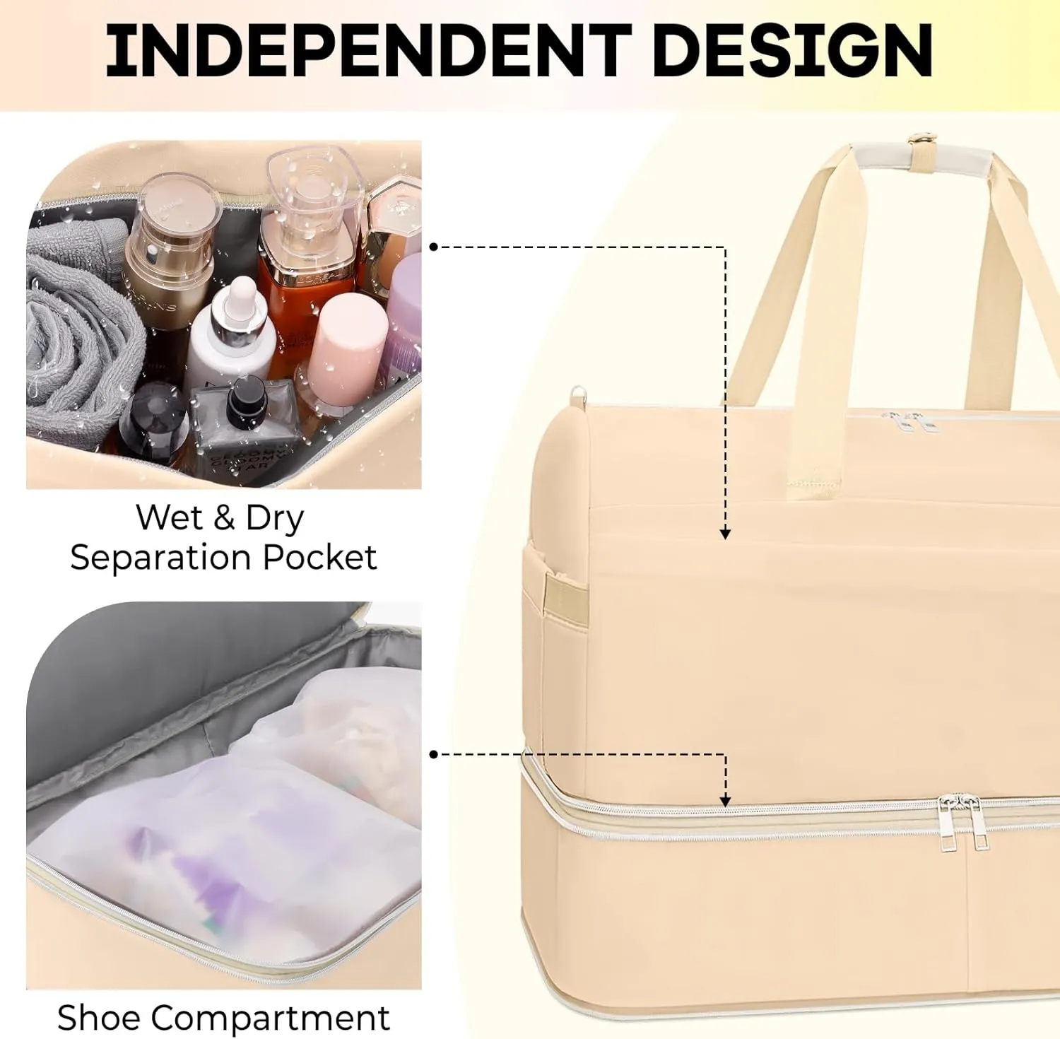 Weekender Bags for Women,66L Expandable Travel Duffel Bag with Shoe Compartment,Extra large Overnight Bag with Waterproof Pocket,USB Charging Port,Gym Backpack for Outdoors,Hospital,Beach