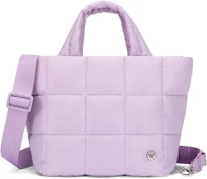 WESTBRONCO Small Puffer Bag Quilted Crossbody Bags for Women Puffy Purse Nylon Shoulder Handbag with Adjustable Strap