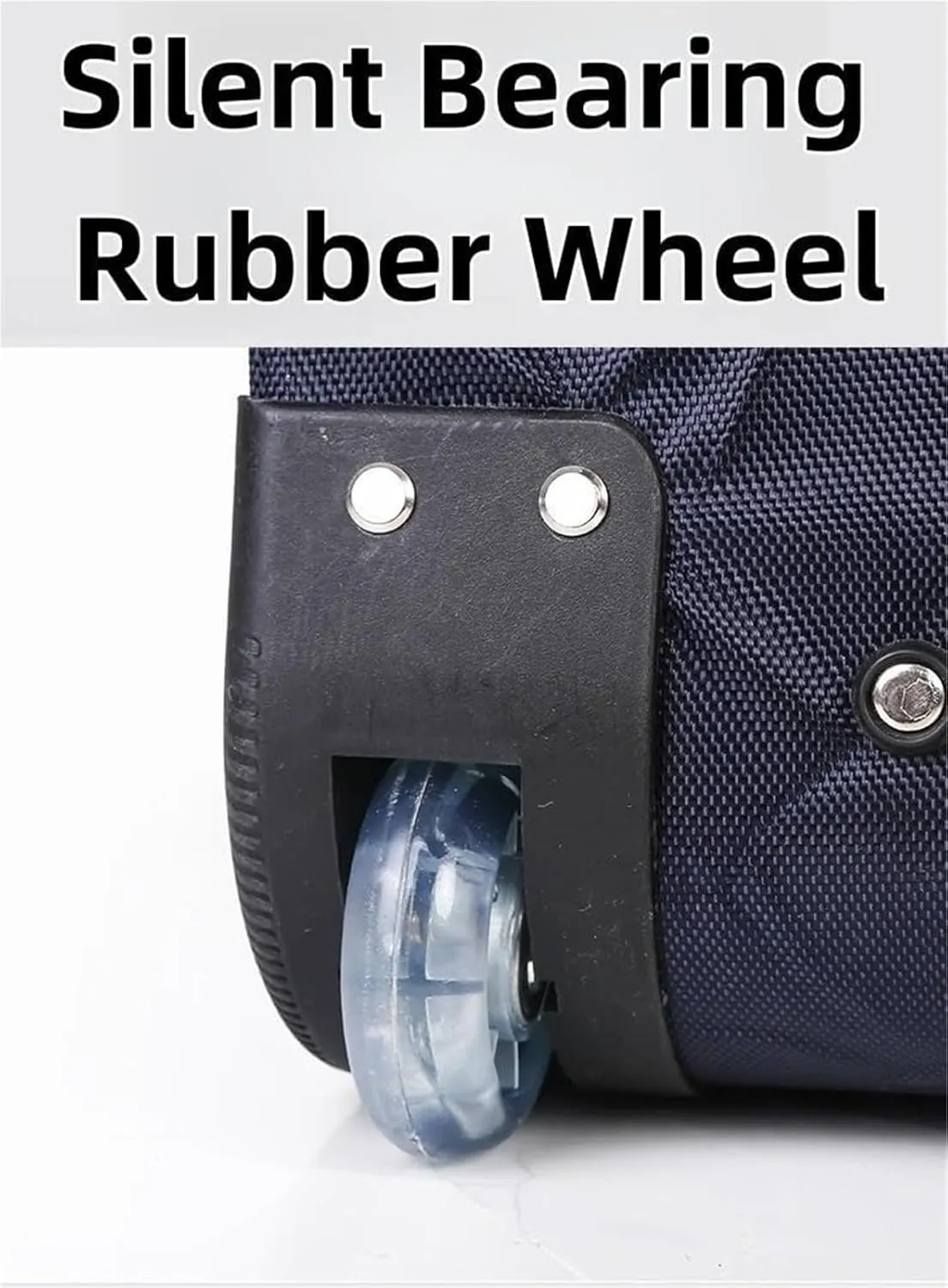 Wheeled Duffle Bag Foldable Bag Large Weekend Bag, Expandable Travel Duffel Bag,for Shopping Travel(Black,Medium)