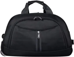 Wheeled Duffle Bag Foldable Bag Large Weekend Bag, Expandable Travel Duffel Bag,for Shopping Travel(Black,Medium)