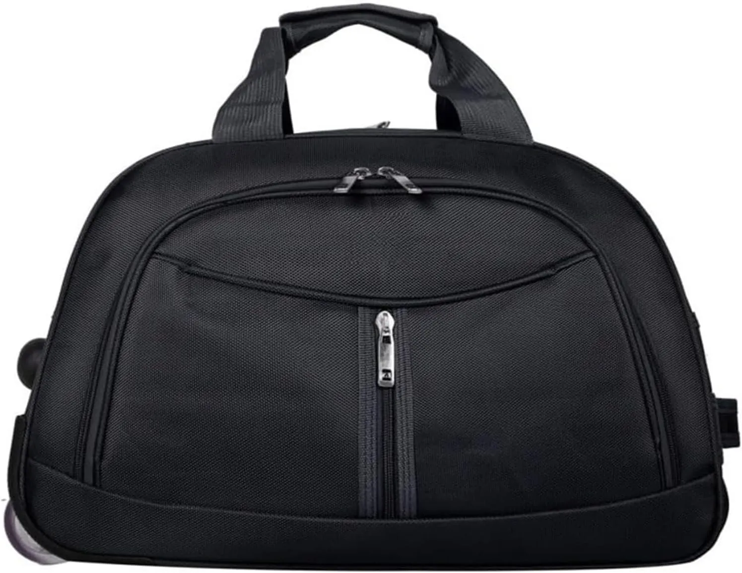 Wheeled Duffle Bag Foldable Bag Large Weekend Bag, Expandable Travel Duffel Bag,for Shopping Travel(Black,Medium)