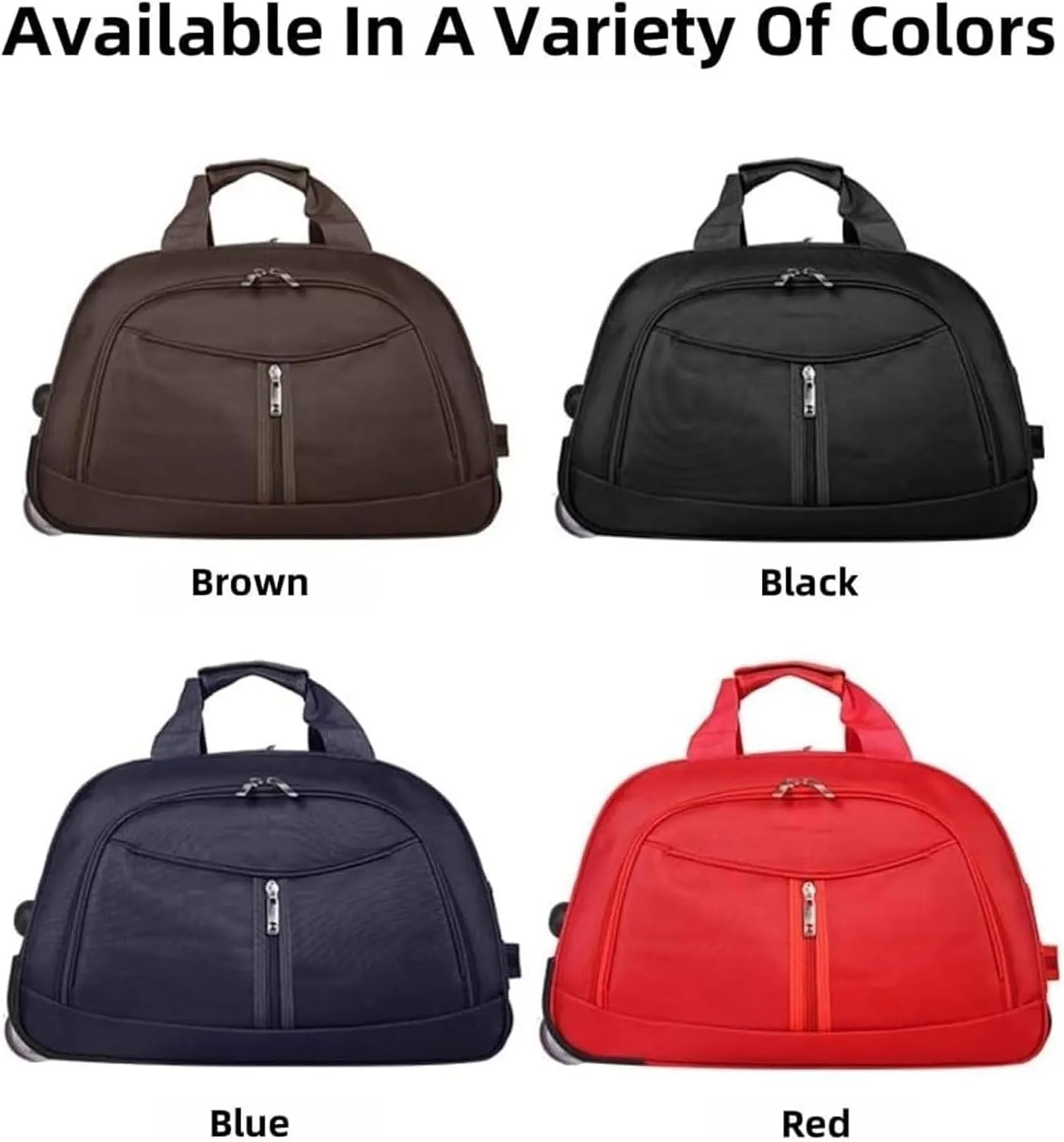 Wheeled Duffle Bag Foldable Bag Large Weekend Bag, Expandable Travel Duffel Bag,for Shopping Travel(Black,Medium)