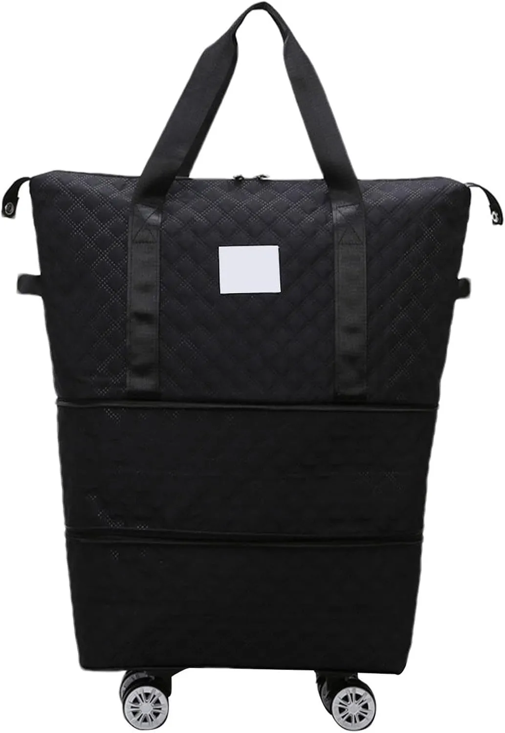 Wheeled Travel Duffel Bag Expandable Suitcase for Travel Folding Carry On Bag Duffel Bag with Wheels for Travel Travel Bag for Wife and Parents Expandable Duffel Suitcase for (Black, One Size)