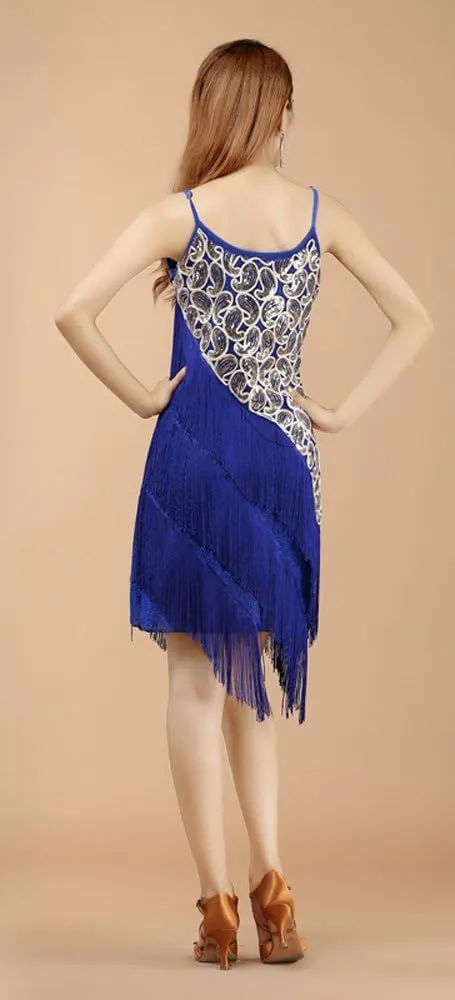 Whitewed 1920 Paisley Art Deco Sequin Tassel Bead Flapper Dance Dresses Costumes