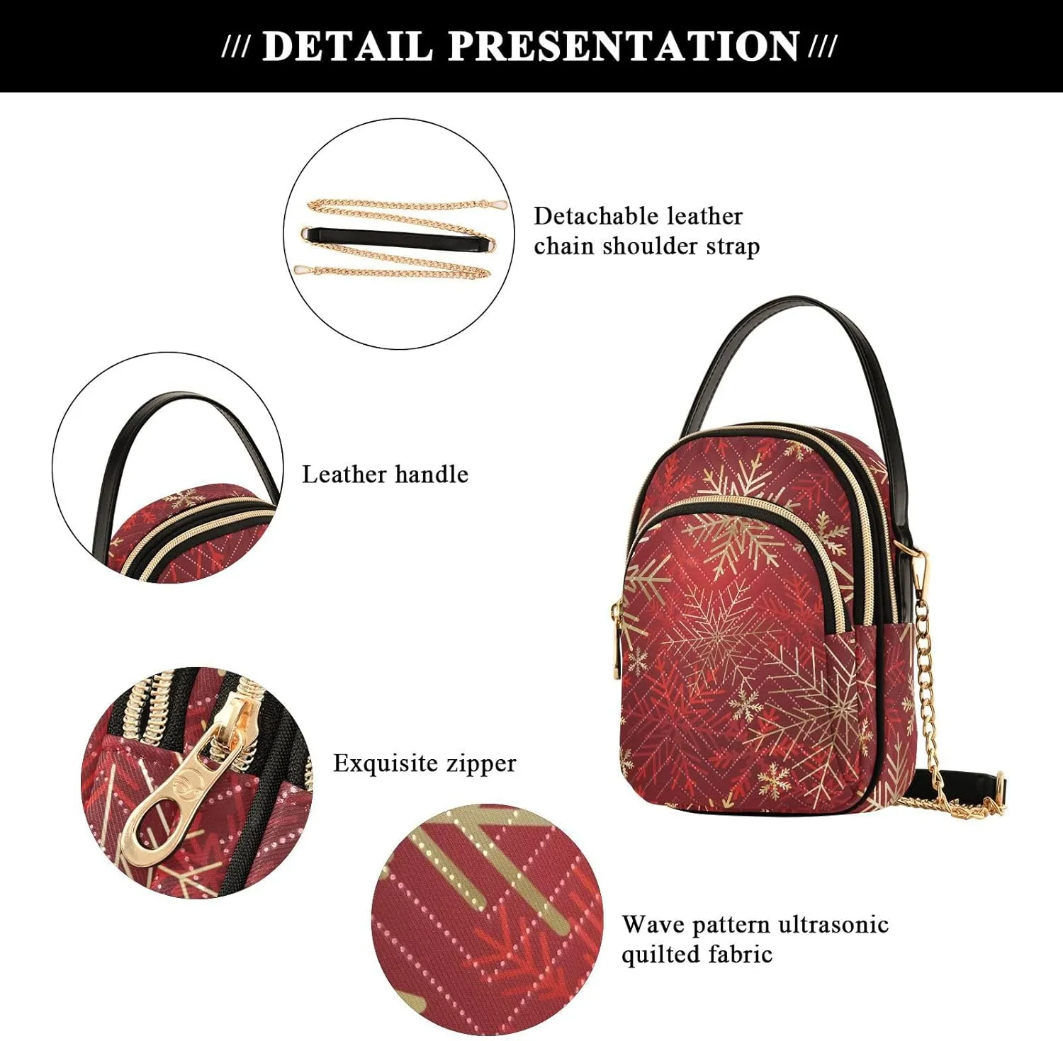WIHVE Small Crossbody Bags Shoulder Bag for Women with Chain Strap