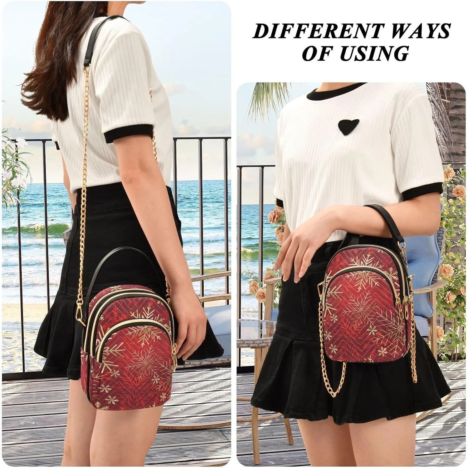 WIHVE Small Crossbody Bags Shoulder Bag for Women with Chain Strap