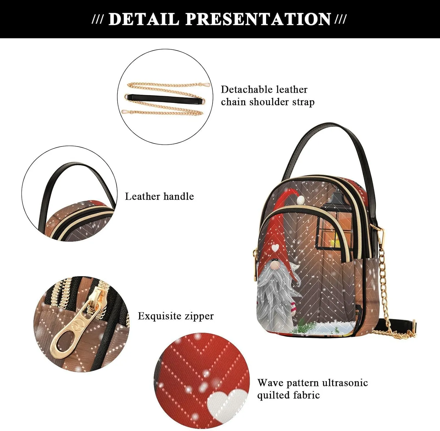 WIHVE Small Crossbody Bags Shoulder Bag for Women with Chain Strap