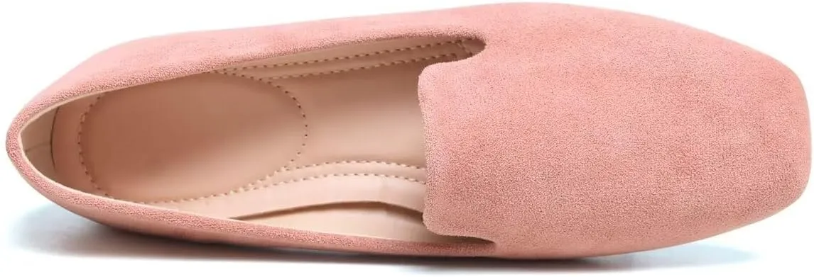Women Comfortable Flats Candy Colored Cute Slip On Ballet Shoes Soft Sole Dress Casual Office Shoes Moccasins