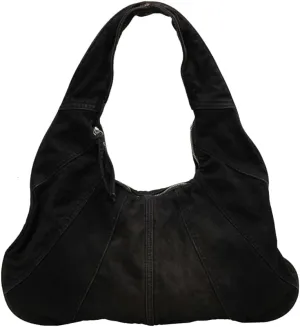 Women Denim Handbag Large Capacity Shoulder Bag Casual Tote Bag Retro Top Handle Bag Jean Purse Lightweight Hobo Bag