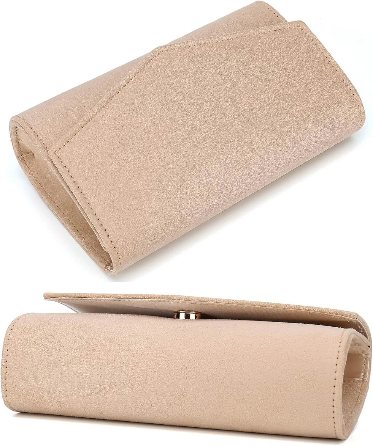 Women Evening Bag Dressy Clutch Handbag Faux Suede Purse for Wedding