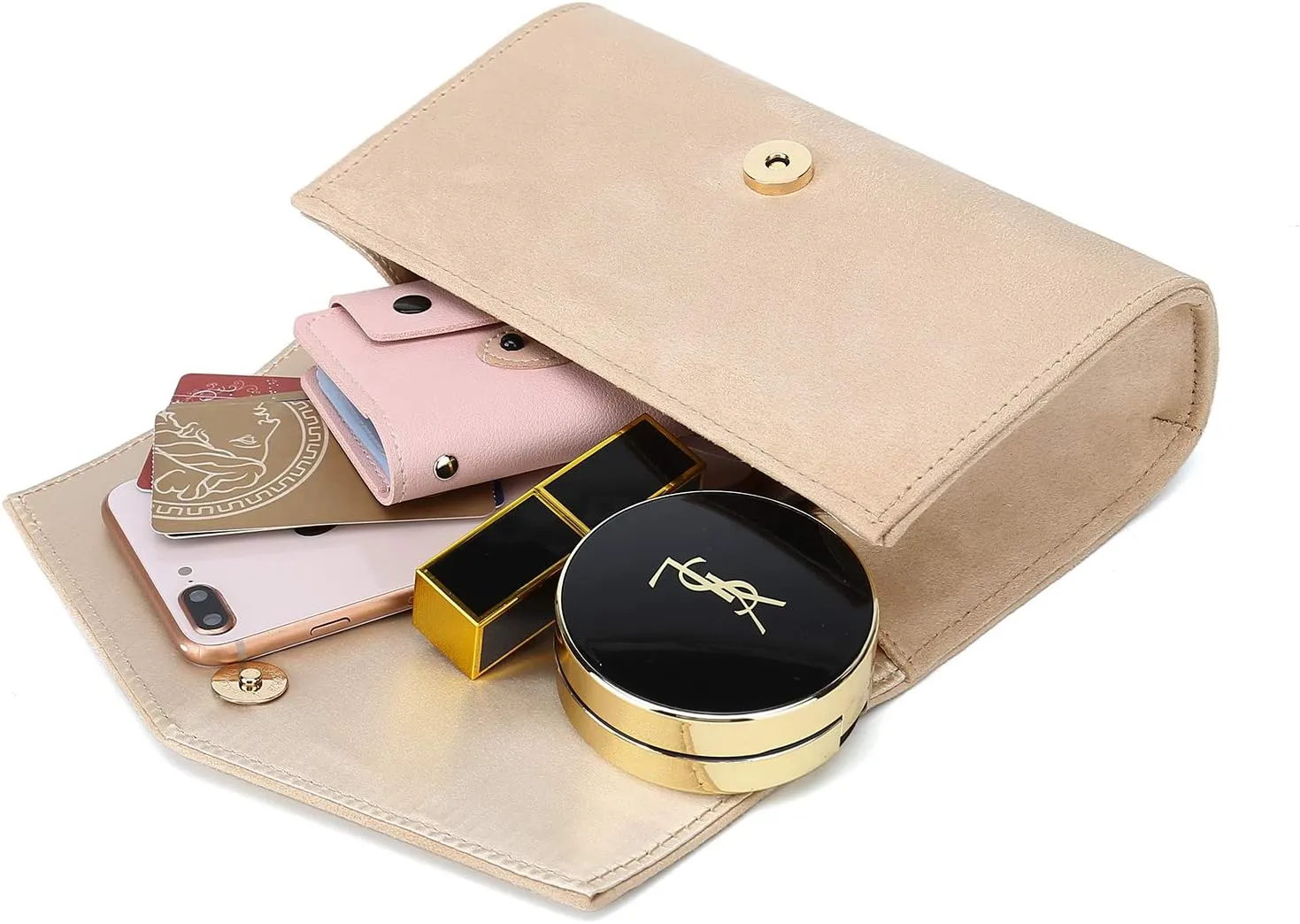 Women Evening Bag Dressy Clutch Handbag Faux Suede Purse for Wedding